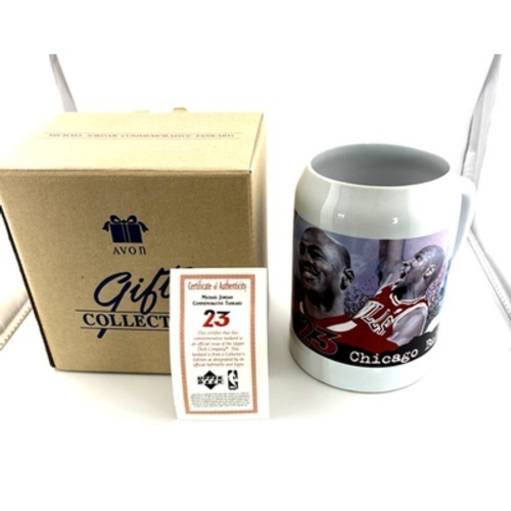 1997 Michael Jordan Avon Collection Commemorative Tankard/Stein Ceramic NIB